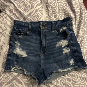 AE Curvy High Rise Shortie Jean Shorts